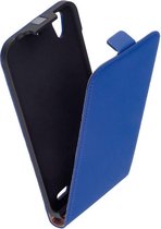 LELYCASE Blauw Lederen Flip Case Cover Cover Huawei Ascend G630