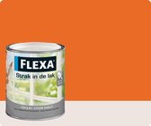 Flexa Strak In De Lak Zijdeglans - Fel Oranje - 0,75 liter