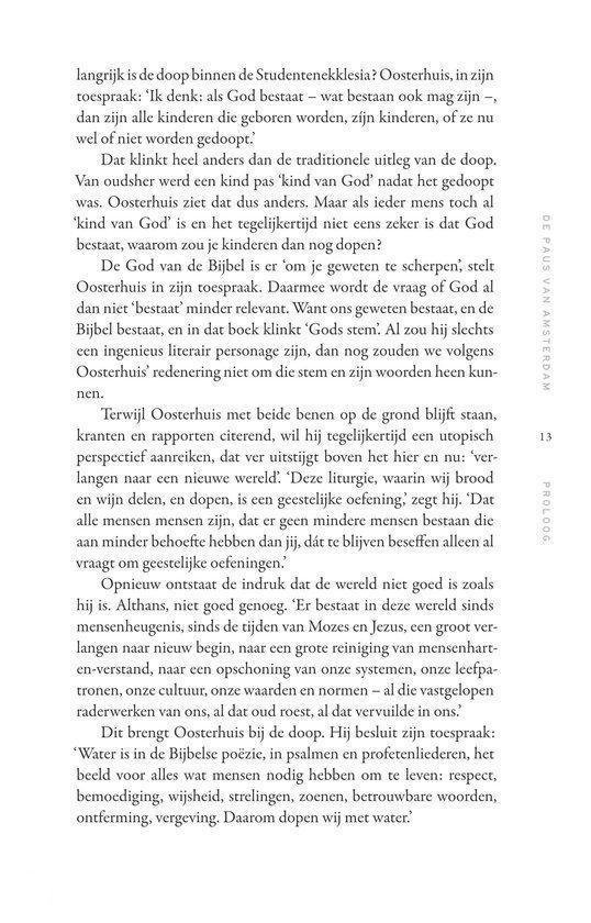 Tekst over de doop van Huub Oosterhuis en de betekenis van het Godsbewijs.