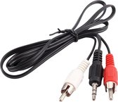 Mini Jack Naar Tulp Stereo Verloop Kabel Adapter- 3,5 MM Aux To 2x RCA Audiokabel