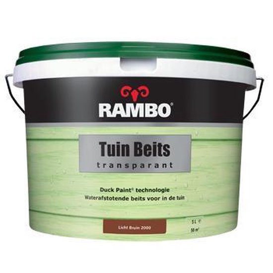 Op tijd revolutie reflecteren Rambo Tuin Beits 5 liter - Lichtbruin | bol.com