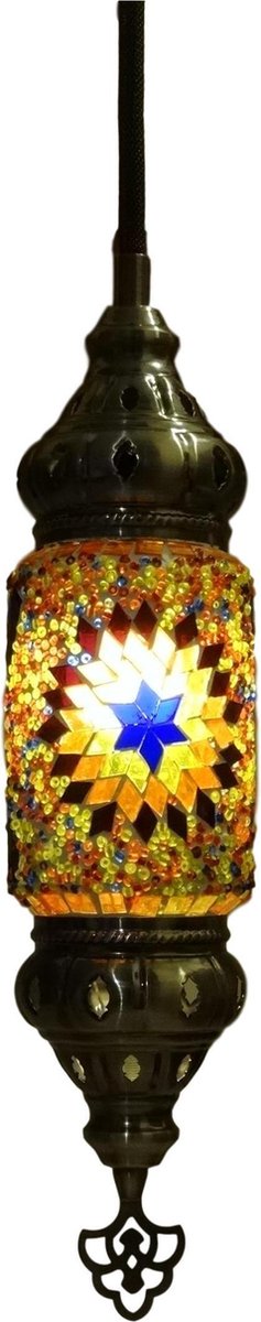 Harani Oosterse mozaïek hanglamp (Turkse lamp) bruin