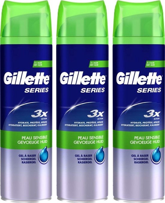 Vertrouwelijk Onderdrukker Verbaasd Gillette Series Sensitive Scheergel - 200ml | bol.com