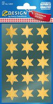 Avery Etiket Z-design Christmas - gouden sterren - 2 vel