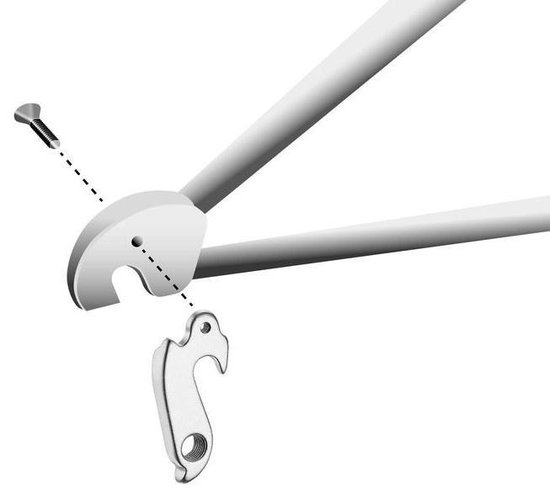 Pièce de dérailleur Marwi Union Patin arrière GH-118 avec vis M4x07 - ARGENT