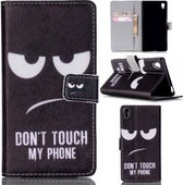 iCarer Dont touch my phone wallet case hoesje Sony Xperia Z3 Compact