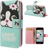 PU Leren Wallet iPhone 5c - Rebecca Bonbon