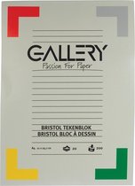 23x Gallery Bristol tekenblok, 21x29,7cm , A4, 200 g mÂ², 20 vel