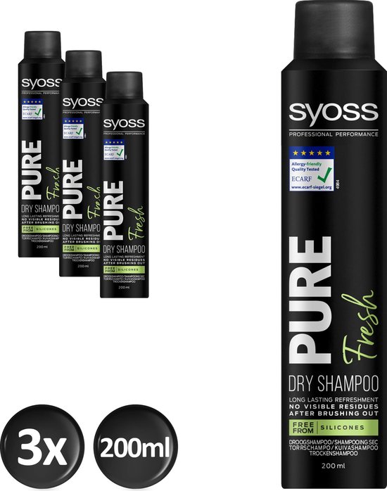 Syoss Shampooing sec Pure Fresh 3x | bol.com