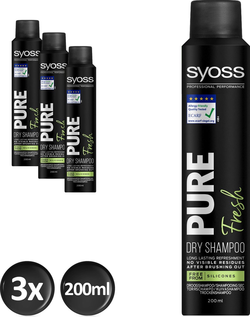 Syoss DroogShampoo Pure Fresh 6x | bol.com