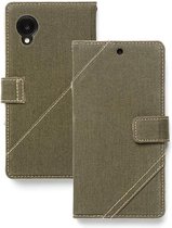 Zenus hoesje voor Nexus 5 Cambridge Diary Series - Khaki