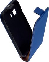 LELYCASE Lederen Samsung Galaxy Young 2 Flip Case Cover Hoesje Blauw