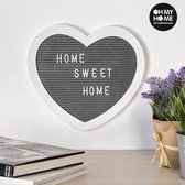 Letterbord - Oh My Home Hart Bord voor Cijfers en Letters