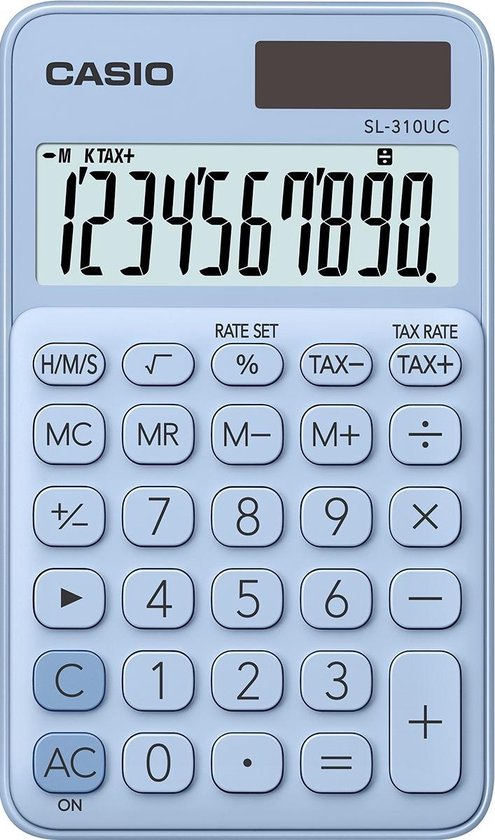 Casio SL-310UC-LB calculator Pocket Basisrekenmachine Blauw | bol.com