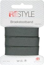 Restyle broekstootband 1,25 meter 15 mm grijs