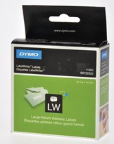 4x Dymo etiketten LabelWriter 25x54mm, wit, 500 etiketten