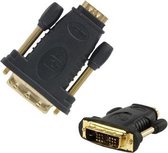 DVI-D male - HDMI female | 6cm  - Zwart