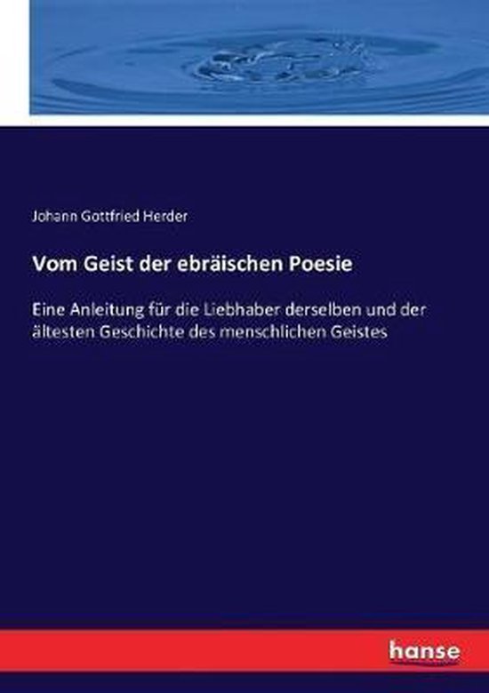 Vom Geist der ebräischen Poesie