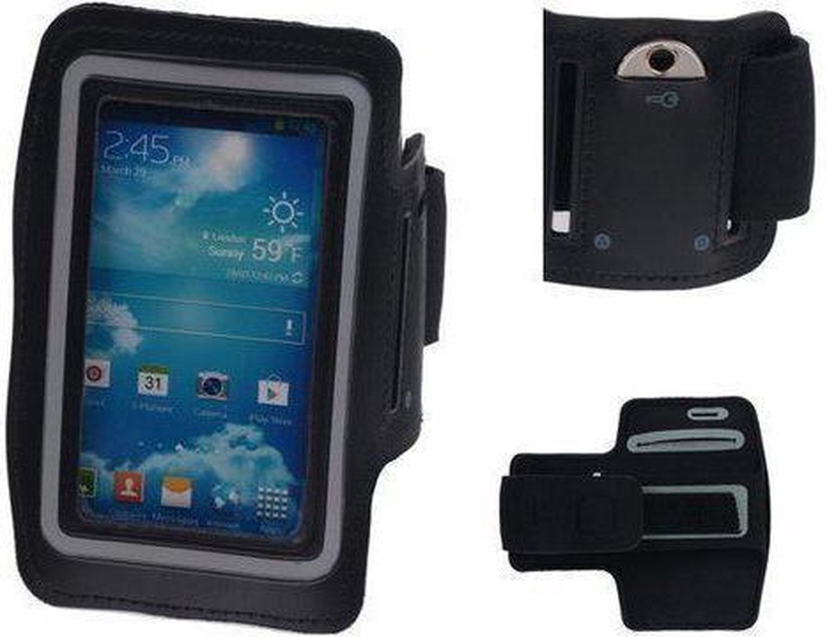Galaxy S2 Plus i9100 Zwart Sport Armband Neopreen