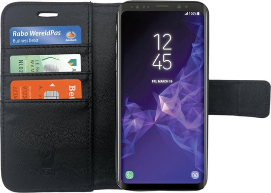 Hoesje geschikt voor Samsung Galaxy S9 Plus - Book Case Leer Wallet Cover Portemonnee Pasjeshouder Hoes Zwart