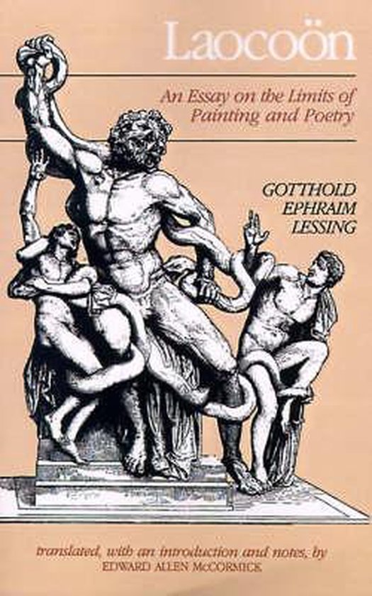 Couverture du livre Laocoön : Un essai sur les limites de la peinture et de la poésie, avec une sculpture de Laocoön et ses fils attaqués par des serpents.