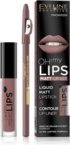 Eveline Cosmetics Oh My Lips Liquid Matt Lipstick&lip Liner No. 02 Milky Chocolate