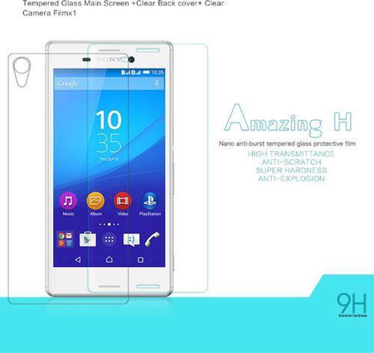 Nillkin Screenprotector Tempered Glass Sony Xperia M4 Aqua - 9H Nano
