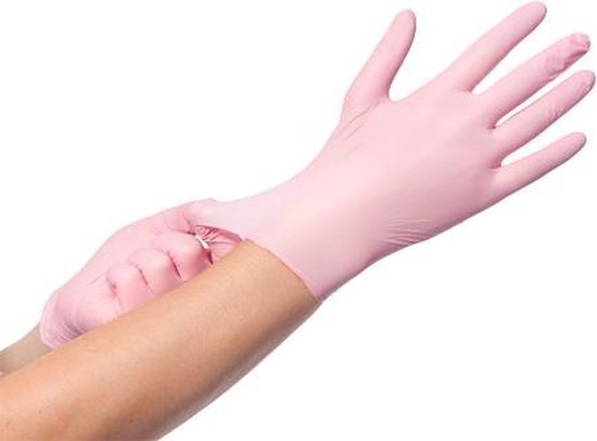 Onderzoek Schat rechtbank Soft nitril wegwerp handschoenen premium - roze - maat L - 100 stuks |  bol.com