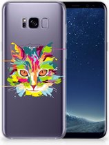 Geschikt voor Samsung Galaxy S8 Plus TPU siliconen Hoesje Cat Color