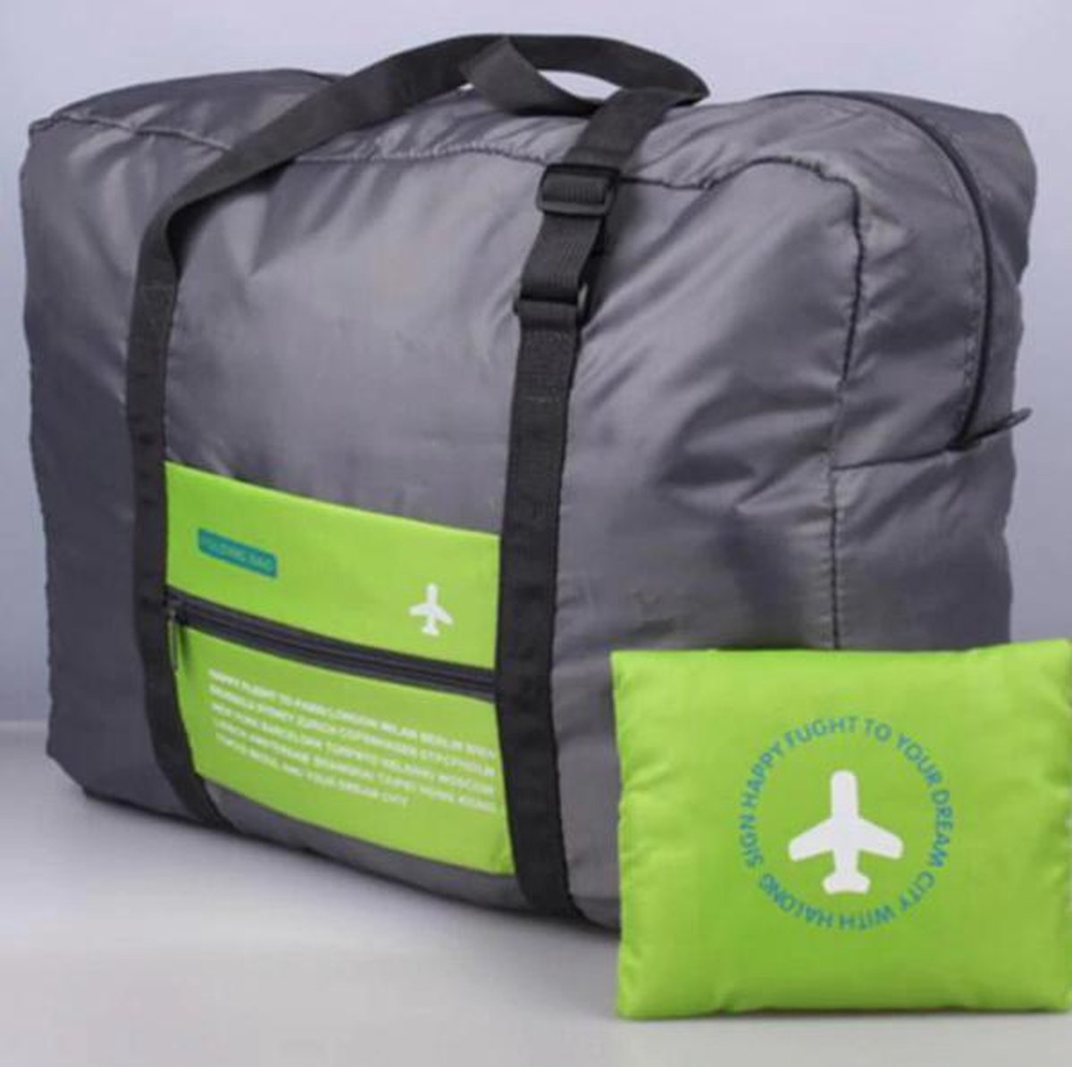 Opvouwbare reistas voor handbagage (32 liter) - Groen - Ook te gebruiken als weekendtas – Voor zowel dames als heren – Unisex en waterdicht