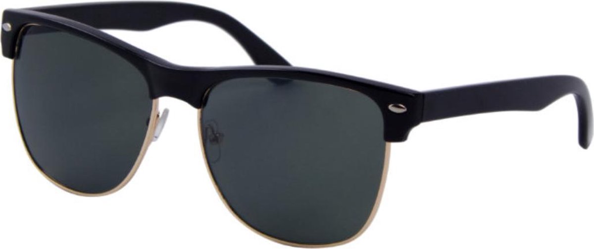 Zonnebril zwart groen glas Polarized