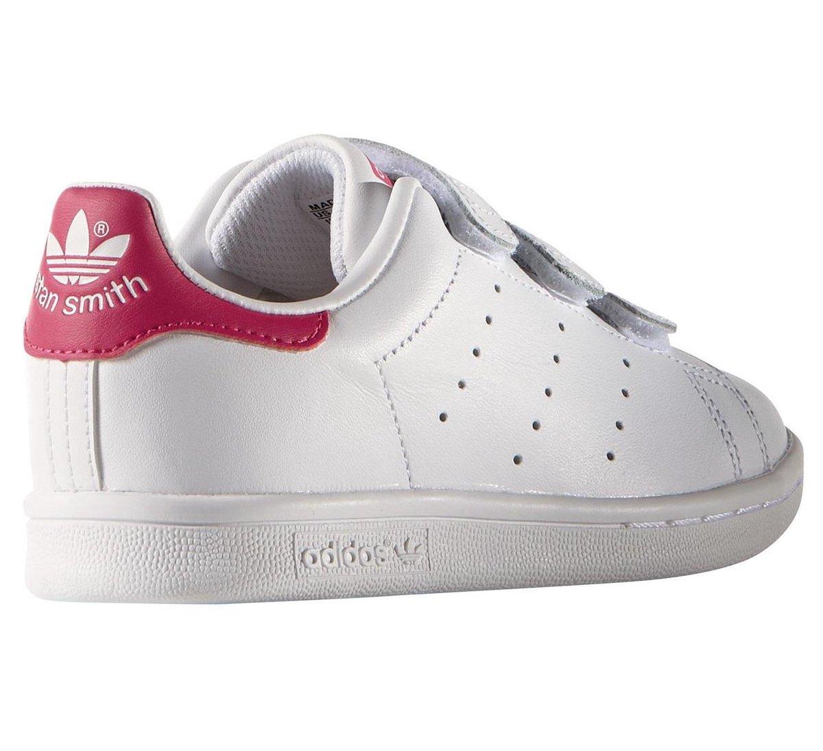adidas Stan Smith Sportschoenen - Maat 31.5 - Unisex - wit/roze | bol.com