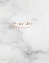 Write it Down Academic Planner 2019-2020