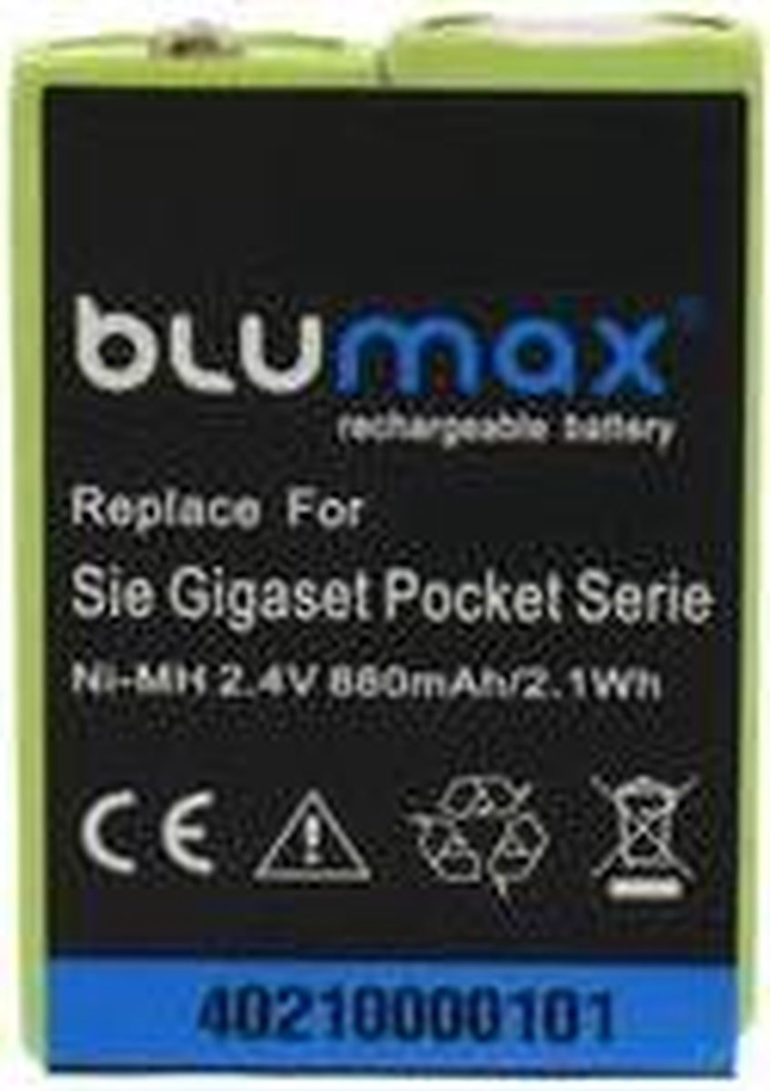 Blumax Battery for Siemens Gigaset Pocket Serie 2,4V 880mAh Ni-MH" | bol.com
