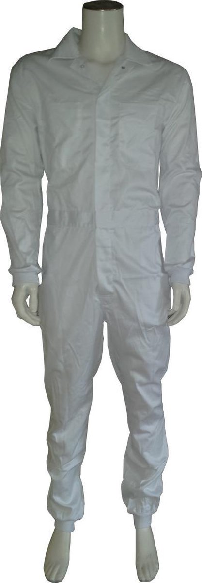GAEVE Foodoverall polyester/katoen met manchetten wit maat 60