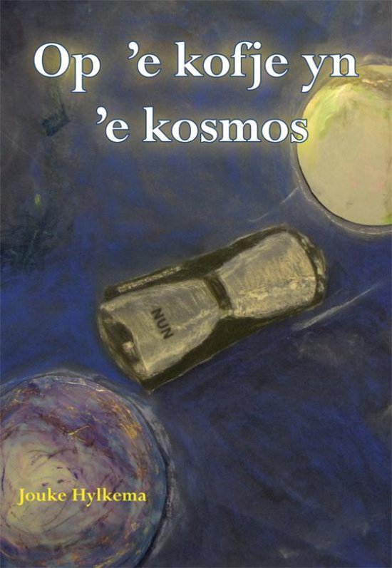 Cover van het boek 'Op 'e kofje yn 'e kosmos'