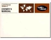 Land Rover Series 3 Owners Handbook