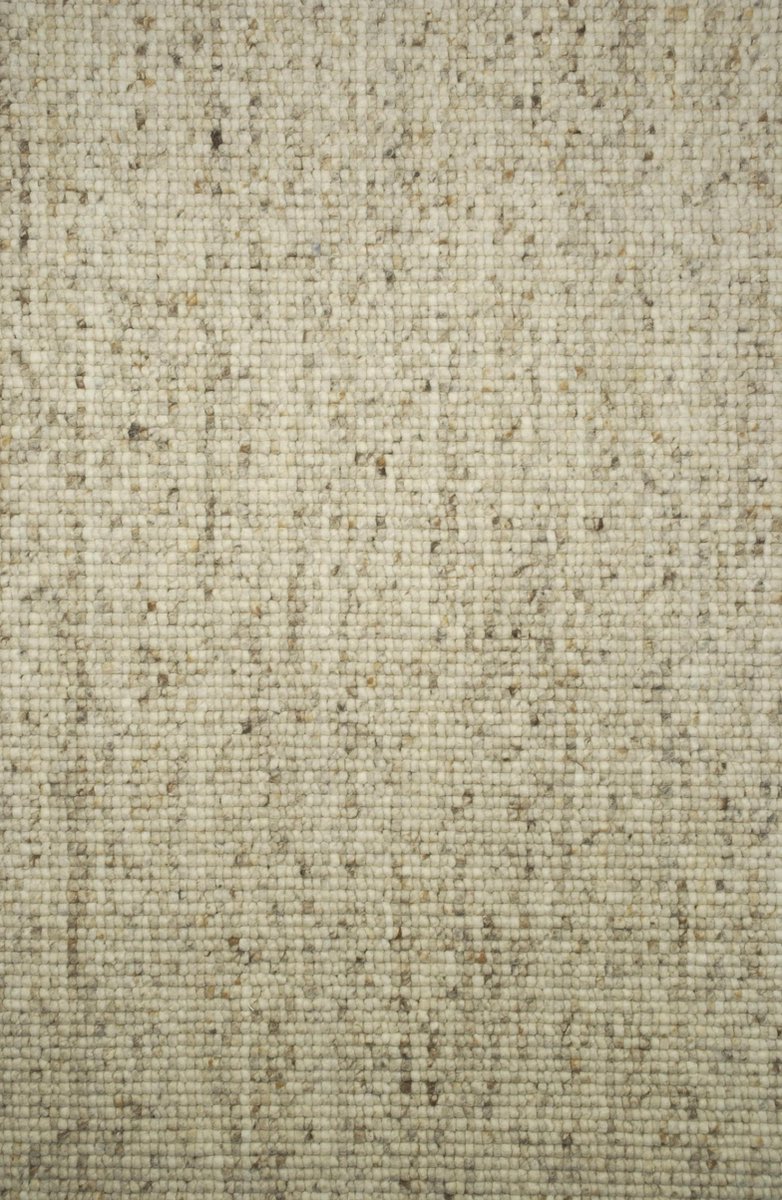 DÉJA Living Vloerkleed 200x290cm - Laagpolig Beige Wol - Bela