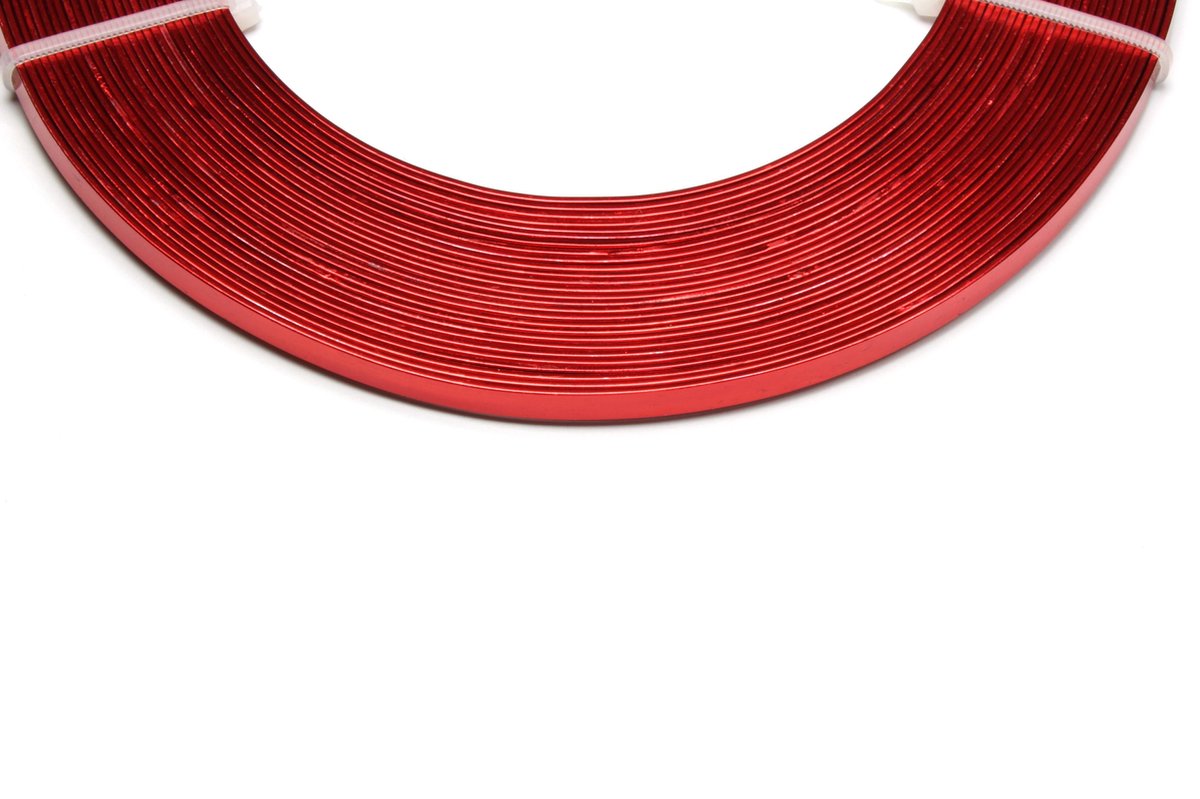 Platte Aluminium draad 5mm. Rood