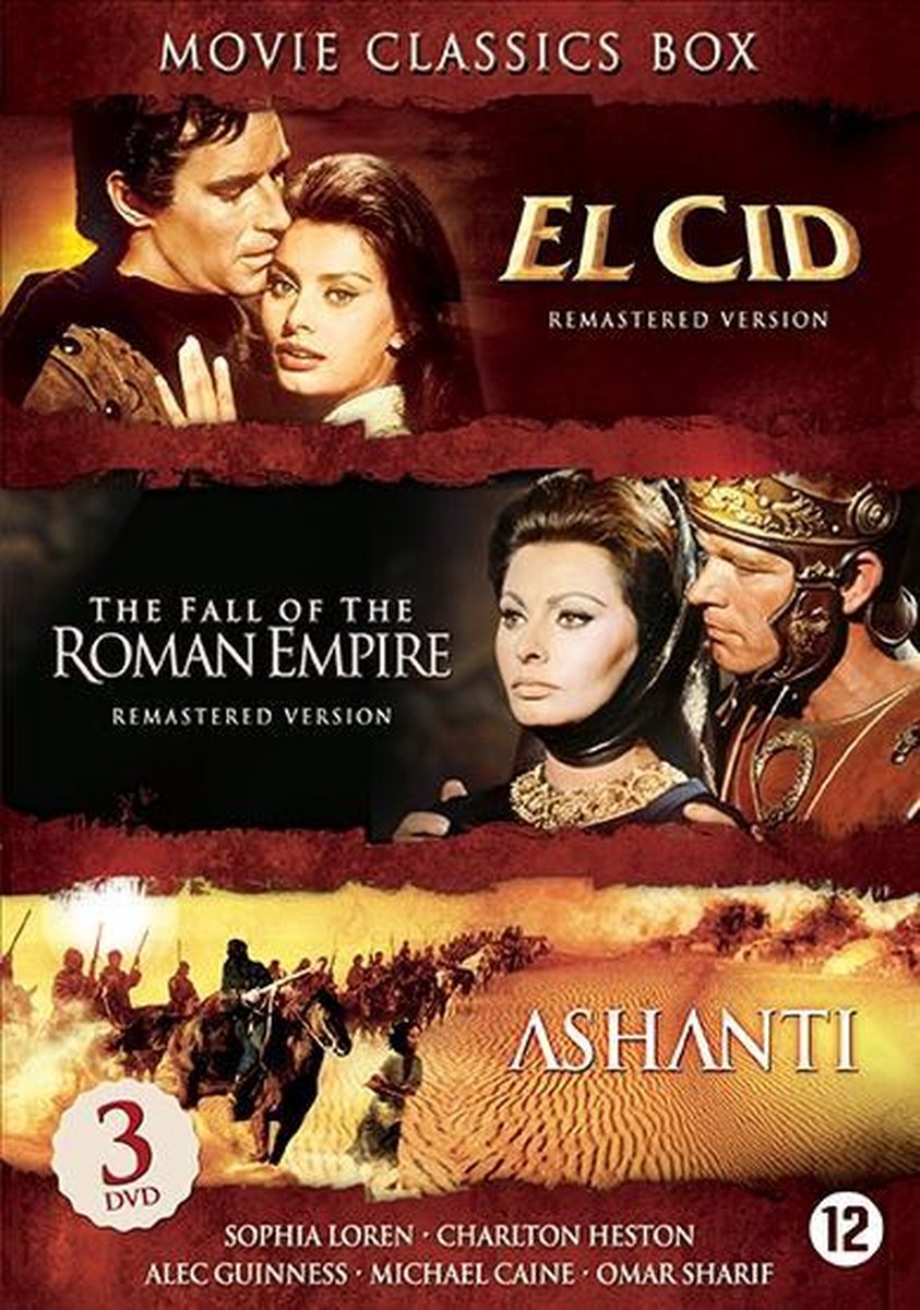 Movie Classics Box : Ashanti - El Cid - Fall Of The Roman Empire - Movie