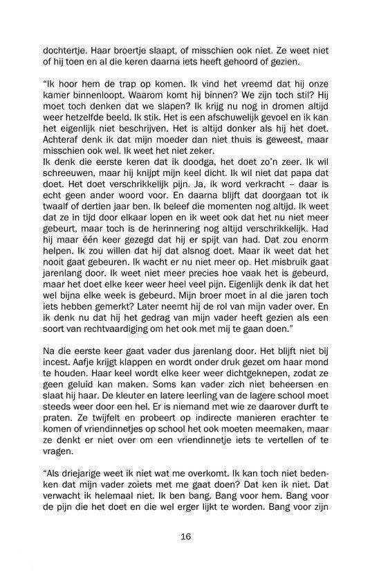 Tekst over Aafje's jeugd, de relatie met haar vader en de school.