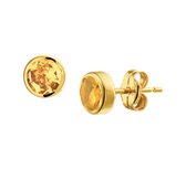 The Jewelry Collection Clips d'oreilles Citrine - Or jaune