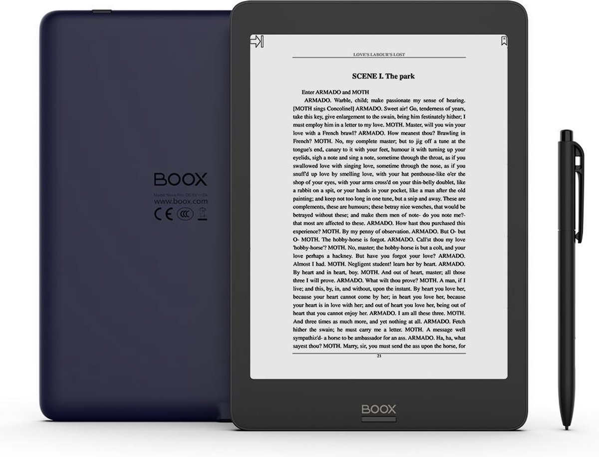 Onyx Boox Nova Pro 7,8" Einkt ereader met Dual Touch, warm
