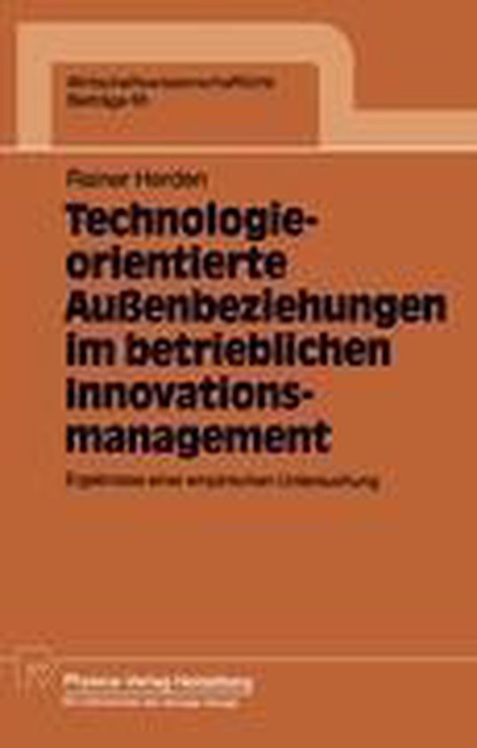 Technologieorientierte Aussenbeziehungen Im Betrieblichen In ... - cover