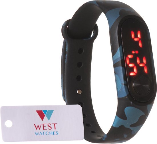 West Watches model Sun LED kinderhorloge - Ø 16 mm - kleur blauw