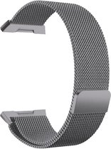 KELERINO. Milanees bandje voor Fitbit Ionic Magneetsluiting - Grijs - Small