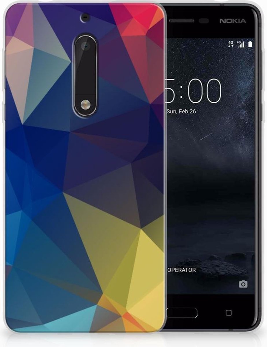 Nokia 5 TPU Hoesje Polygon Dark
