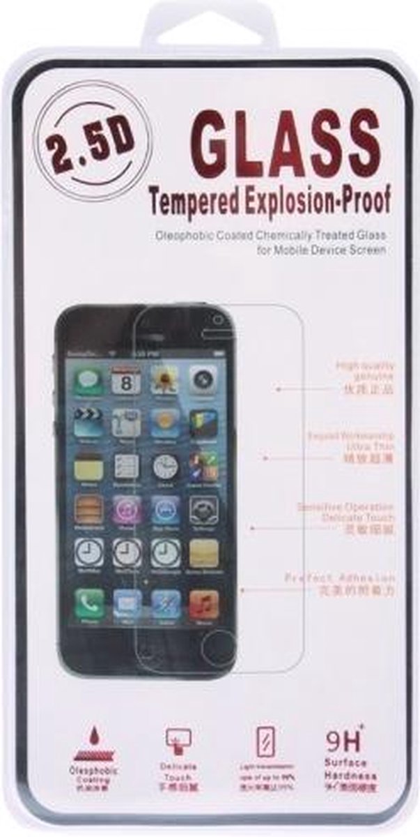 Glazen Screen protector Tempered Glass 2.5D 9H (0.3mm) voor iPhone 4/4S
