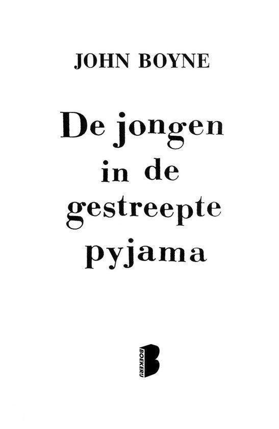 Boekcover met de titel 'De jongen in de gestreepte pyjama'.