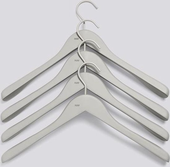 Hay Coat Hanger 4 pcs Wide Grey bol.com